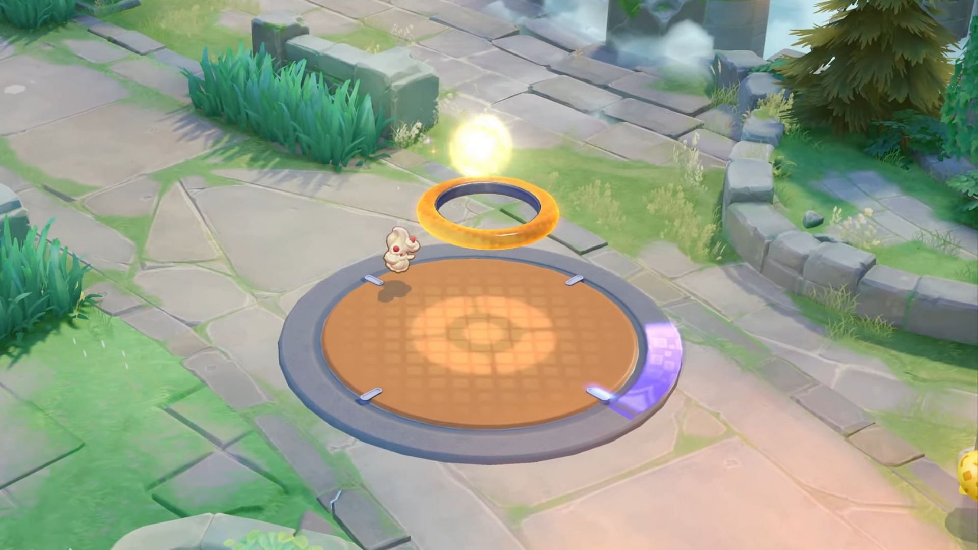 Pokemon Unite Alcremie scoring a goal (Image via The Pokemon Company)